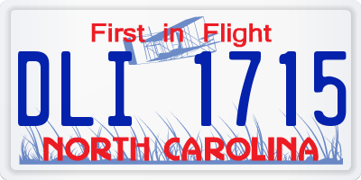 NC license plate DLI1715