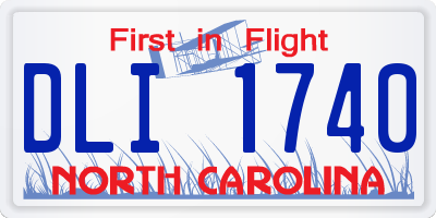 NC license plate DLI1740