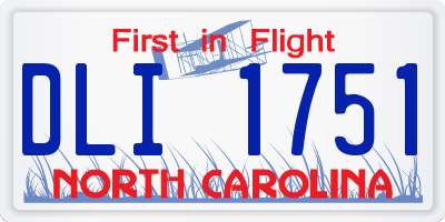 NC license plate DLI1751