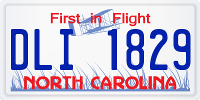 NC license plate DLI1829
