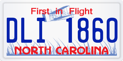 NC license plate DLI1860