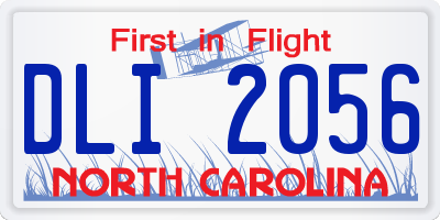 NC license plate DLI2056