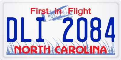 NC license plate DLI2084