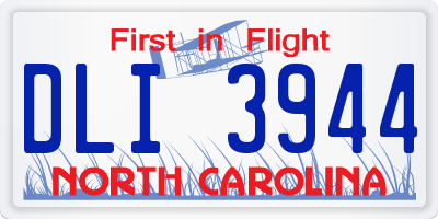 NC license plate DLI3944