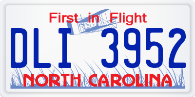 NC license plate DLI3952