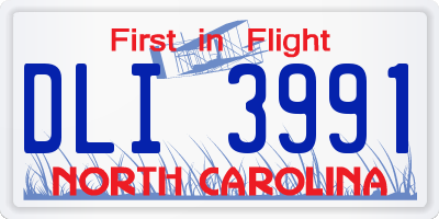 NC license plate DLI3991