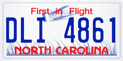 NC license plate DLI4861