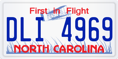 NC license plate DLI4969