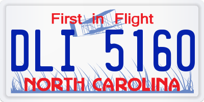 NC license plate DLI5160