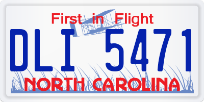 NC license plate DLI5471