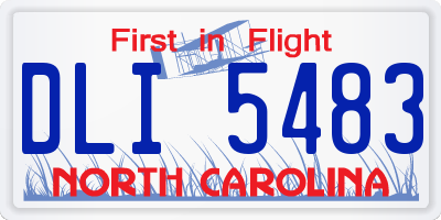 NC license plate DLI5483