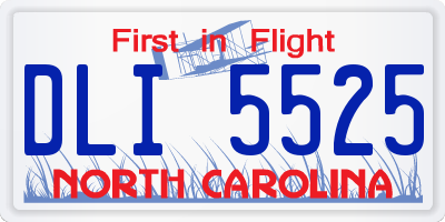 NC license plate DLI5525