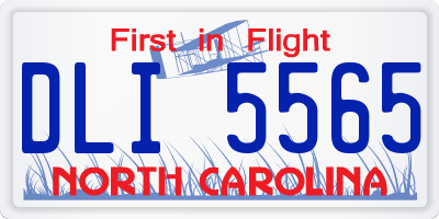 NC license plate DLI5565