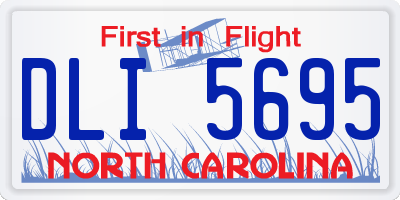 NC license plate DLI5695
