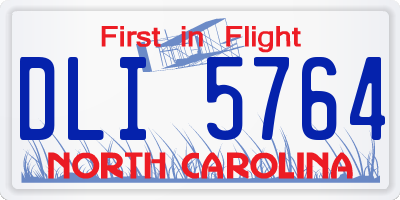 NC license plate DLI5764