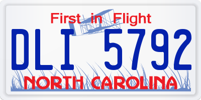 NC license plate DLI5792