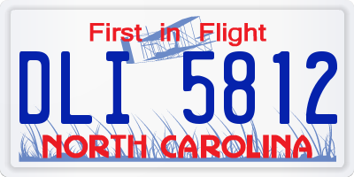 NC license plate DLI5812