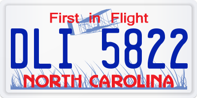 NC license plate DLI5822