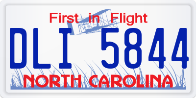 NC license plate DLI5844