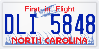 NC license plate DLI5848
