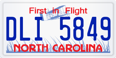 NC license plate DLI5849
