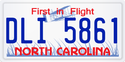 NC license plate DLI5861