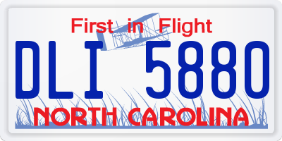 NC license plate DLI5880