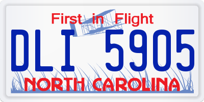 NC license plate DLI5905