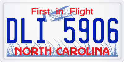NC license plate DLI5906