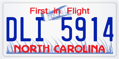 NC license plate DLI5914