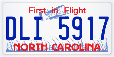 NC license plate DLI5917