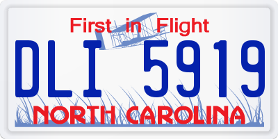 NC license plate DLI5919