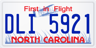 NC license plate DLI5921
