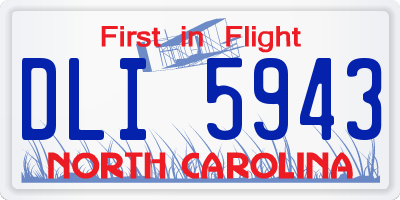 NC license plate DLI5943