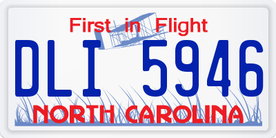 NC license plate DLI5946