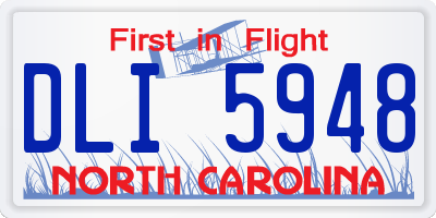 NC license plate DLI5948