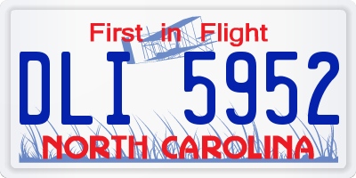 NC license plate DLI5952