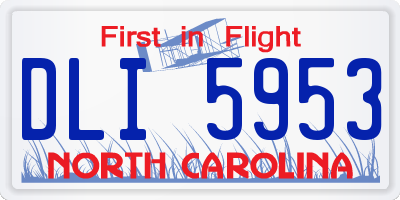 NC license plate DLI5953