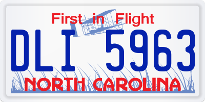 NC license plate DLI5963