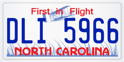 NC license plate DLI5966