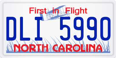 NC license plate DLI5990