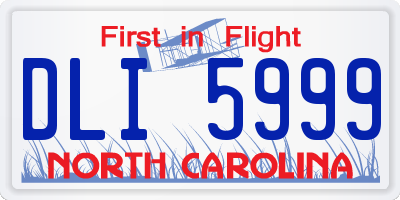 NC license plate DLI5999