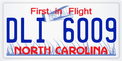 NC license plate DLI6009