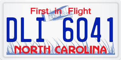 NC license plate DLI6041