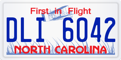 NC license plate DLI6042