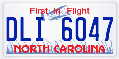 NC license plate DLI6047