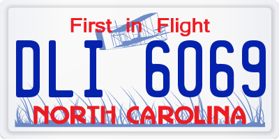 NC license plate DLI6069