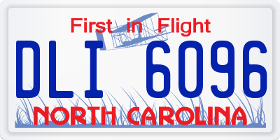 NC license plate DLI6096