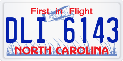 NC license plate DLI6143