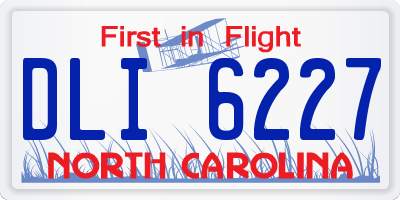 NC license plate DLI6227